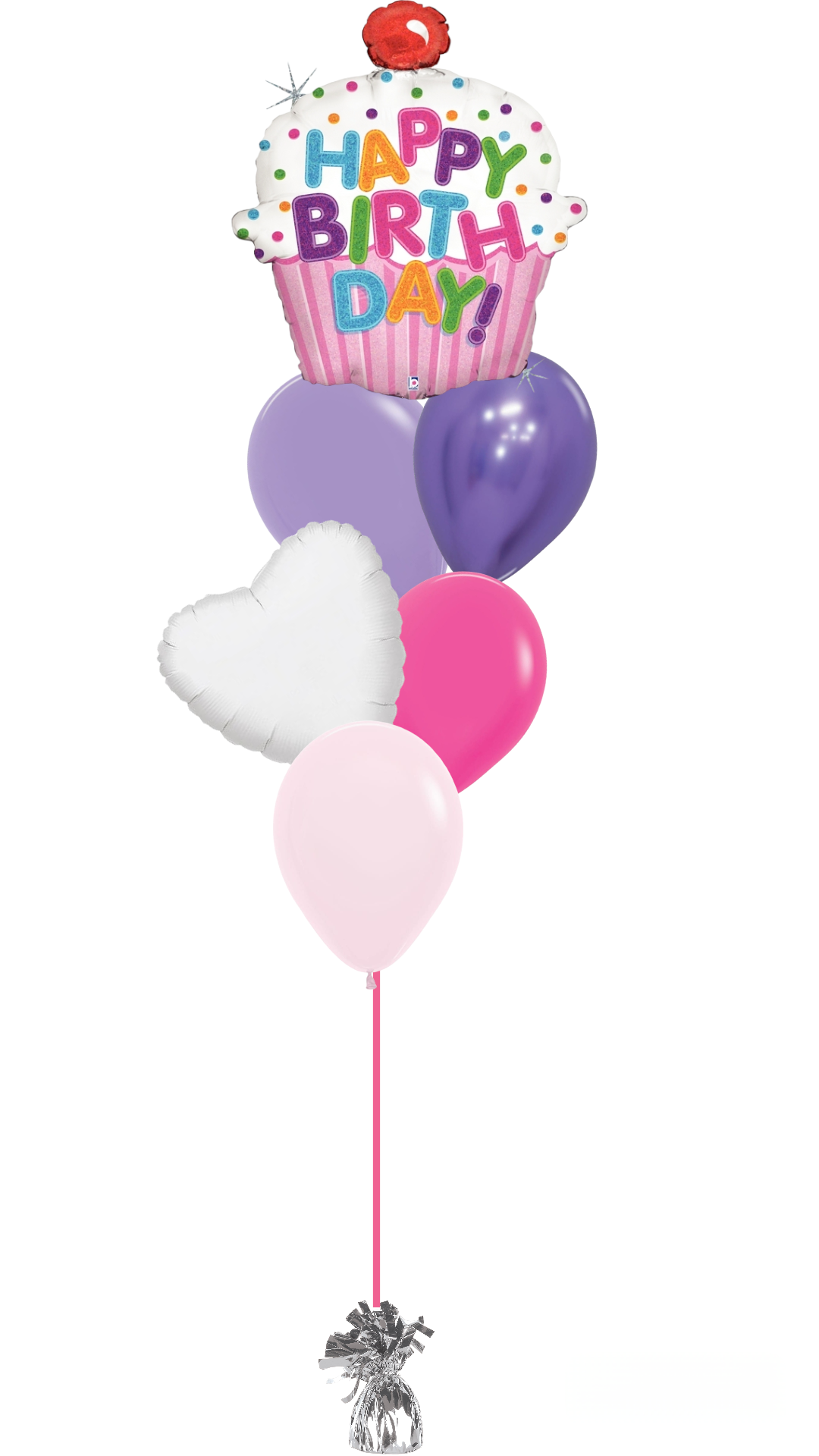 CUPCAKE WISHES BIRTHDAY BALLOON BOUQUET