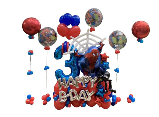 SPIDER-MAN THEMED BIRTHDAY BALLOON STAND