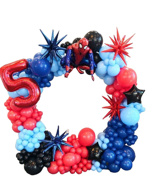 SPIDER-MAN THEMED ORGANIC BALLOON ARCH