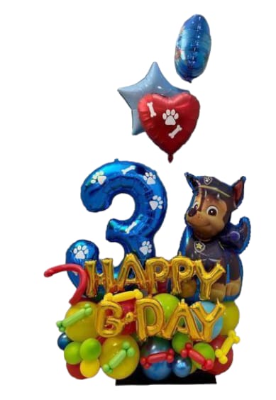 CHASE'S HERO BIRTHDAY BALLOON STAND