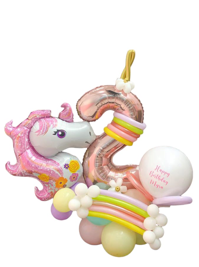 RAINBOW UNICORN NUMBER STAND