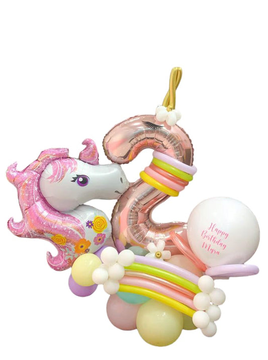 RAINBOW UNICORN NUMBER STAND