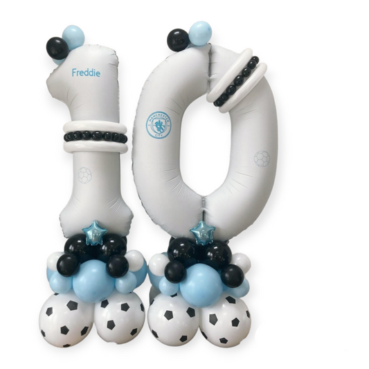 GOAL KICK BIRTHDAY NUMBER BALLOON STAND
