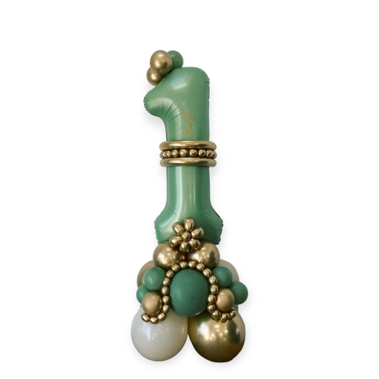 OCEAN GLOW BIRTHDAY NUMBER BALLOON STAND