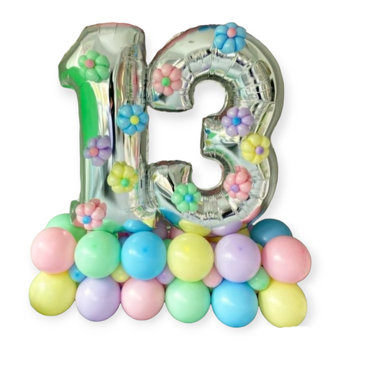 PASTEL GARDEN BIRTHDAY BALLOON STAND