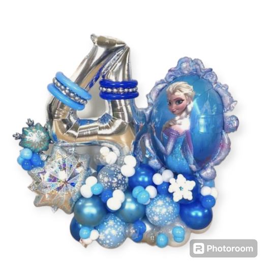 ELSA'S SNOWFLAKE BIRTHDAY BALLOON STAND