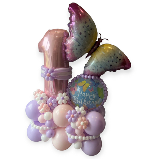 BUTTERFLY BLISS BIRTHDAY BALLOON STAND
