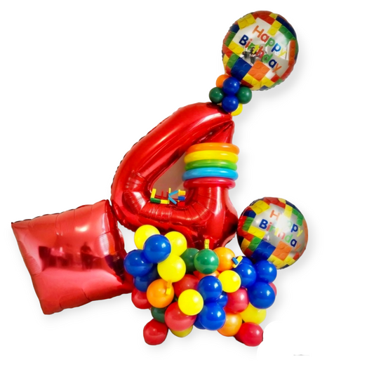VIBRANT BIRTHDAY CELEBRATION BALLOON STAND
