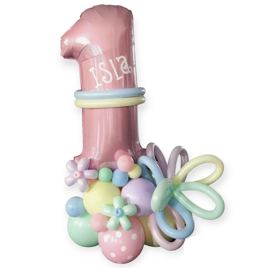 PASTEL CELEBRATION BIRTHDAY BALLOON STAND